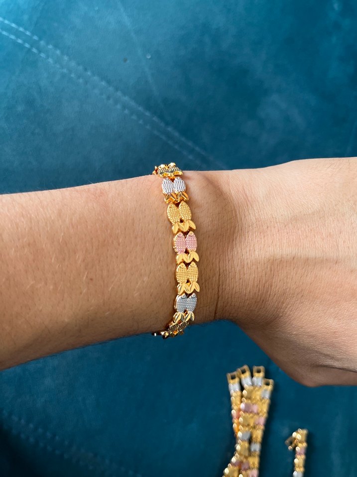 Çok Renkli Yılan Desenli Zincir Bileklik - Görsel 2