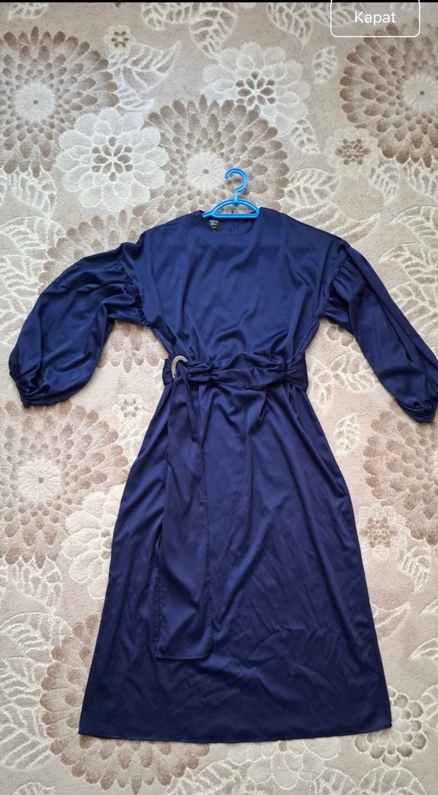 Parlak Lacivert gece elbisesi - Görsel 2