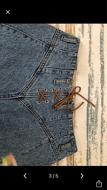 xs Beden Mango kot etek, belden bağcıklı