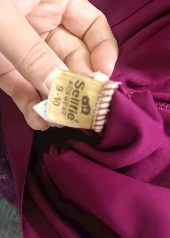 Dantel Detaylı Mor Puantiyeli Bohem Kız Elbisesi - Görsel 4