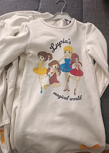 Kız Çocuk Uzun Kollu Renkli Baskılı Pamuklu Tişört - Görsel 2