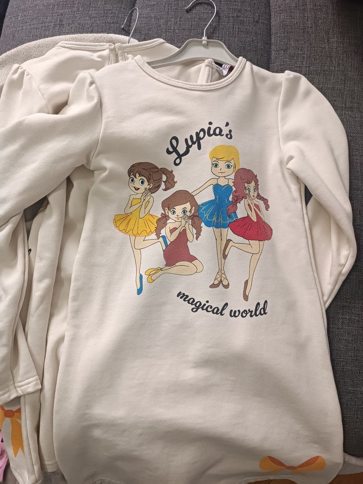 Kız Çocuk Uzun Kollu Renkli Baskılı Pamuklu Tişört - Görsel 2