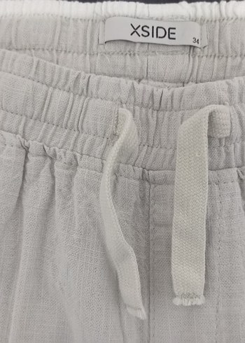 Erkek Beyaz Keten Rahat Kesim Pantolon - Görsel 3