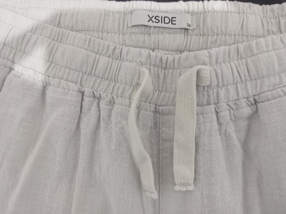 Erkek Beyaz Keten Rahat Kesim Pantolon - Görsel 3