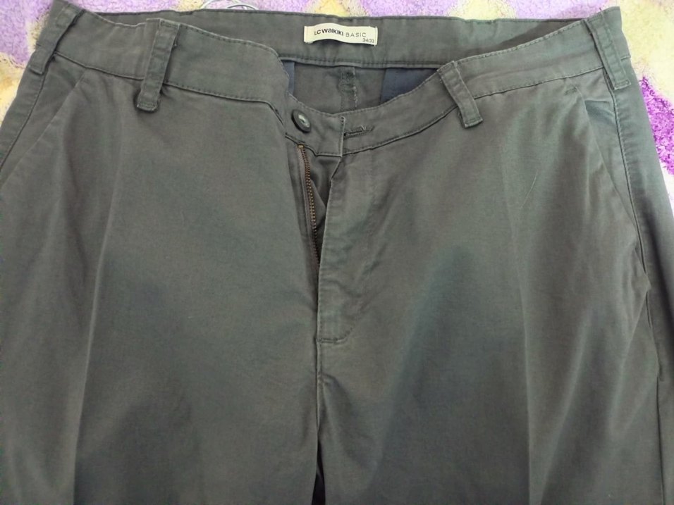 koyu gri Regular Fit Erkek Chino Pantolon - Görsel 4