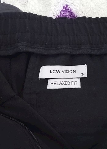 Siyah relaxed ,regular fit kumaş Pantolon - Görsel 4