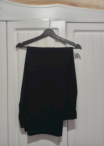 Siyah relaxed ,regular fit kumaş Pantolon - Görsel 2