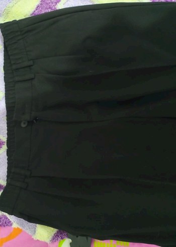 Siyah relaxed ,regular fit kumaş Pantolon - Görsel 3