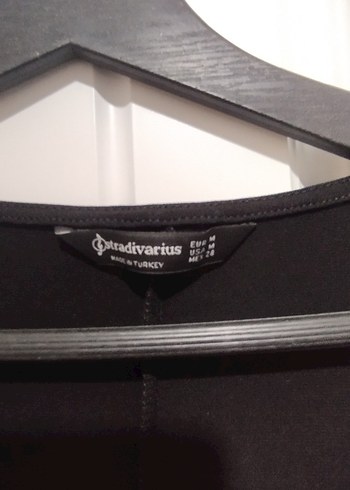 Stradivarius Siyah V Yakalı Kadın elbise - Görsel 3