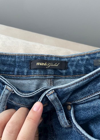 Mavi Jeans Nakışlı Mavi Kadın Denim Pantolon