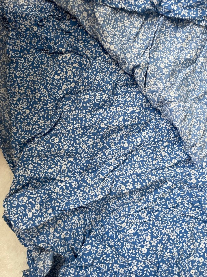 Mavi Batik Desenli Uzun Hamile Eteği - Görsel 2