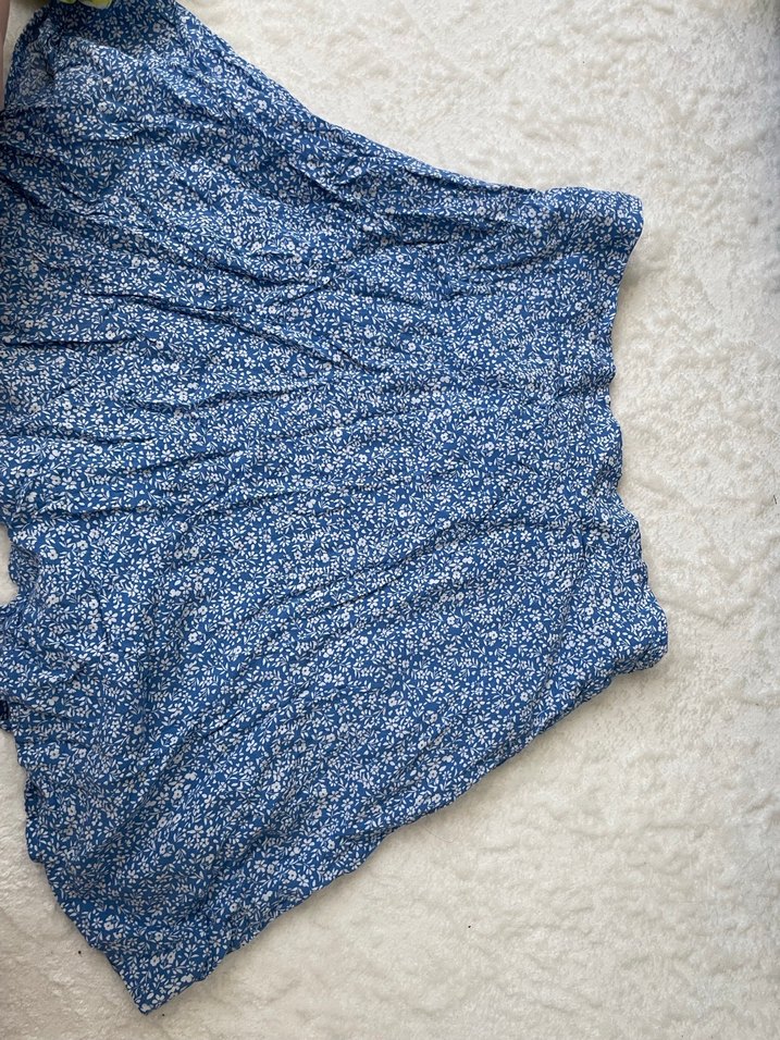 Mavi Batik Desenli Uzun Hamile Eteği - Görsel 4