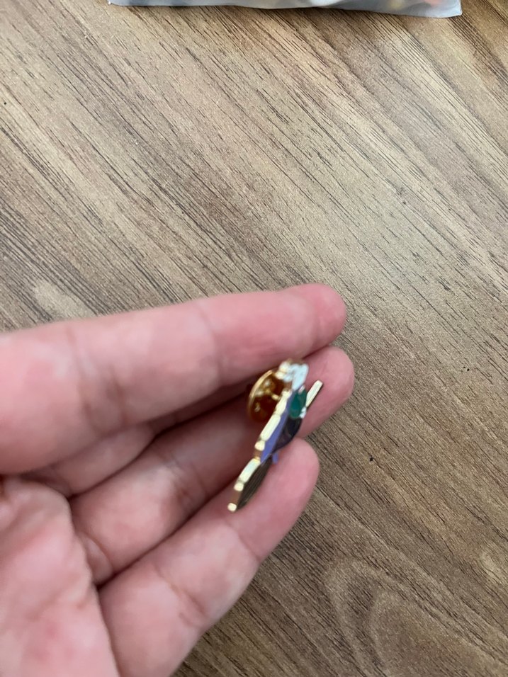 Mavi Nakışlı Kadın Broş - Görsel 2