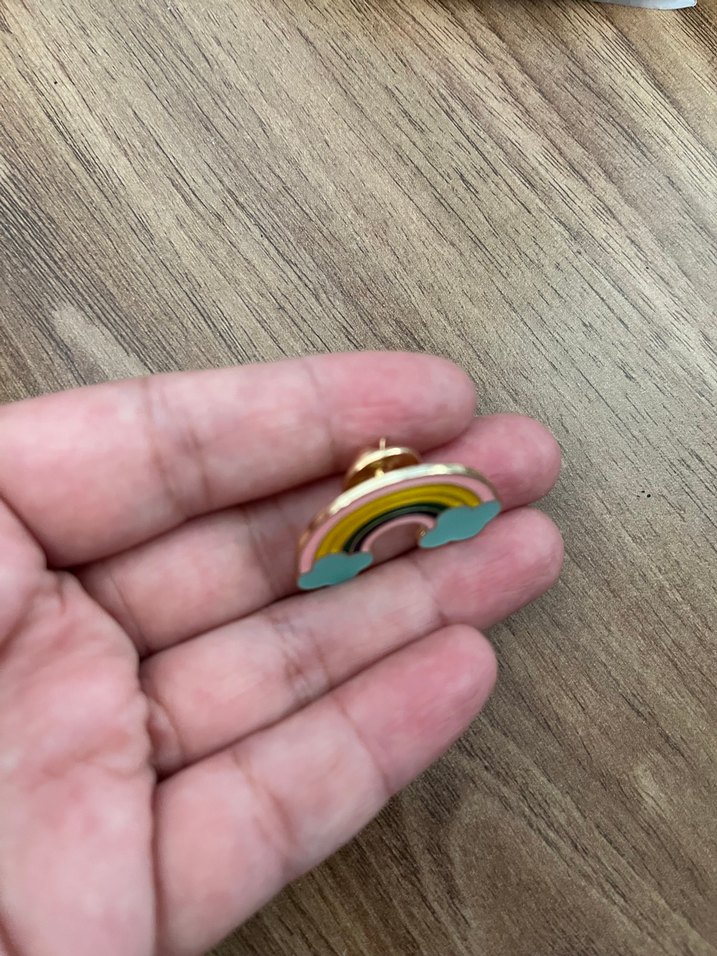 Pastel Renkli Gökkuşağı Broş - Görsel 2