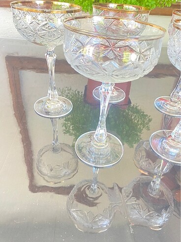  Beden Vintage Kristal kadeh 5 li set