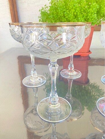 Vintage Kristal kadeh 5 li set