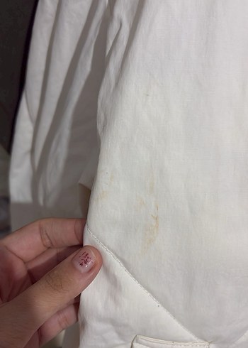 Bershka Beyaz Puf Mont, Yüksek Yakalı, Salaş Kesim