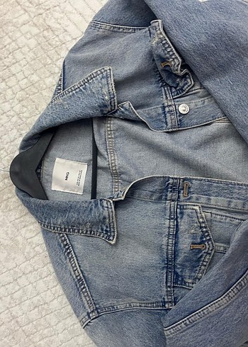 m Beden mavi Renk Kadın Mavi Düğmeli Denim Ceket
