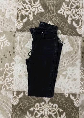 Trendyol & Milla Kadın Siyah Midi Boy Regular Fit Denim Pantolon