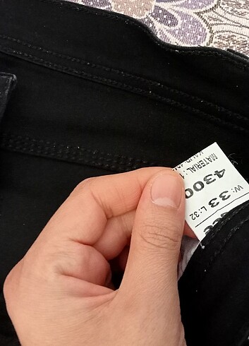 Black lee Keten Pantolon