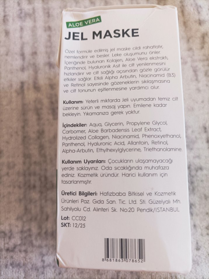 Clasy Aloe Vera Jel Maske 20x10ml - Görsel 2