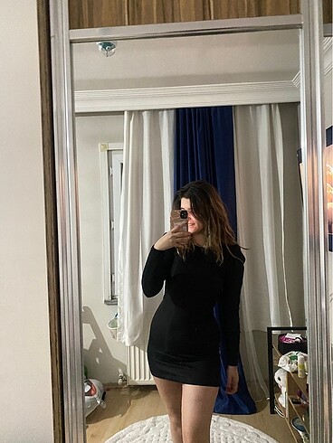 H&M Hm siyah mini elbise