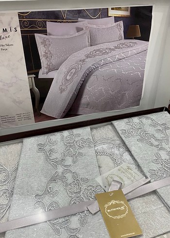 Artemis Gri Beyaz Desenli Nevresim Takımı - Görsel 2