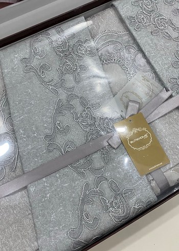 Artemis Gri Beyaz Desenli Nevresim Takımı - Görsel 4