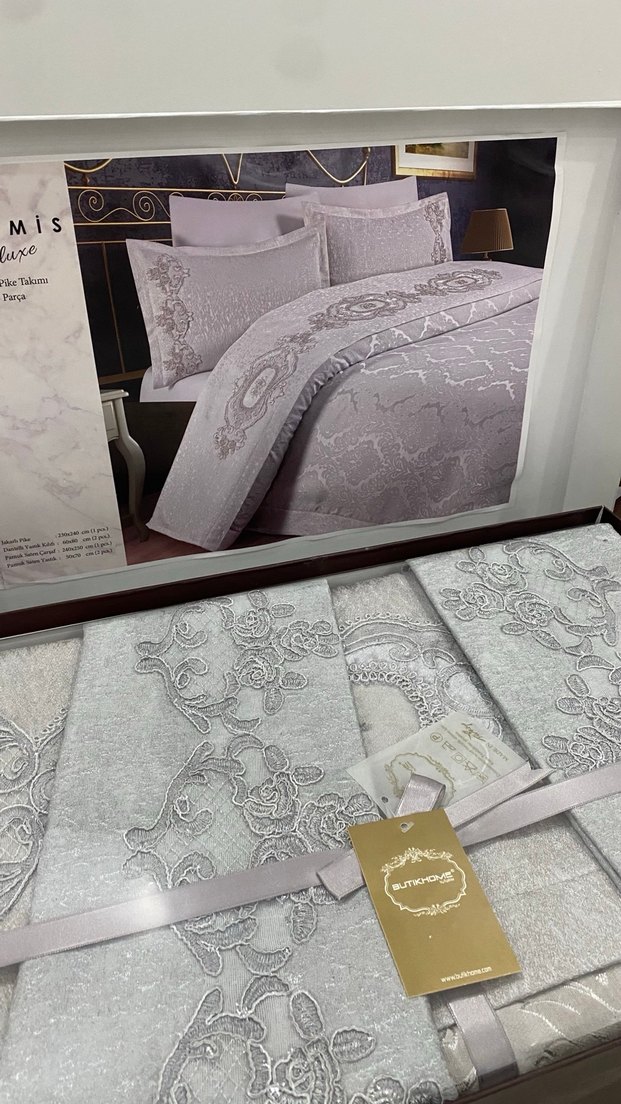 Artemis Gri Beyaz Desenli Nevresim Takımı - Görsel 2