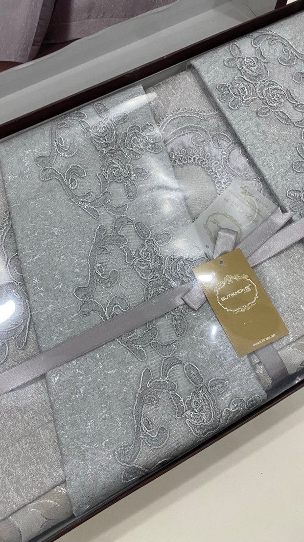 Artemis Gri Beyaz Desenli Nevresim Takımı - Görsel 4