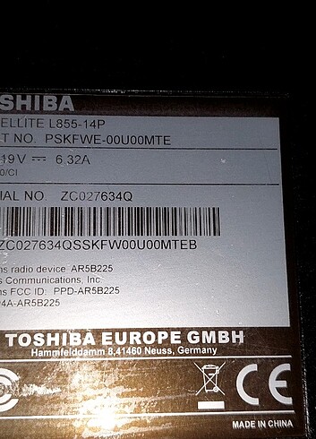 Beden Toshiba Satellite