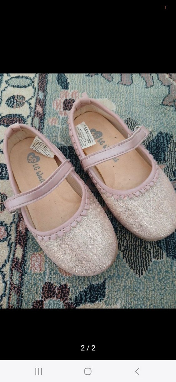 Kız Çocuk Pembe Cırtlı Babet Ayakkabı - Görsel 2