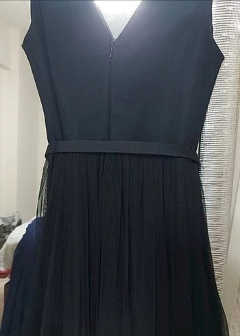 Uzun Siyah Abiye Elbise - Görsel 2