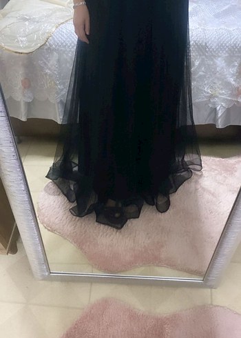 Uzun Siyah Abiye Elbise - Görsel 5