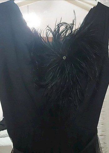 Uzun Siyah Abiye Elbise - Görsel 7