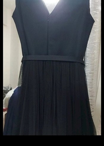 Uzun Siyah  Abiye Elbise - Görsel 5