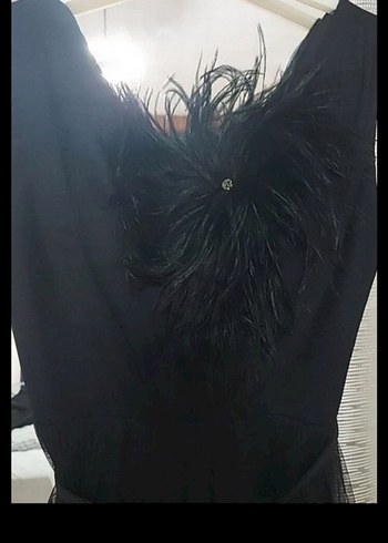 Uzun Siyah  Abiye Elbise - Görsel 2