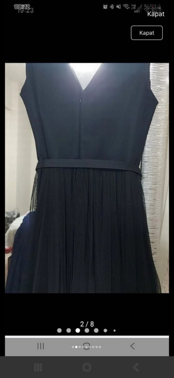 Uzun Siyah  Abiye Elbise - Görsel 5