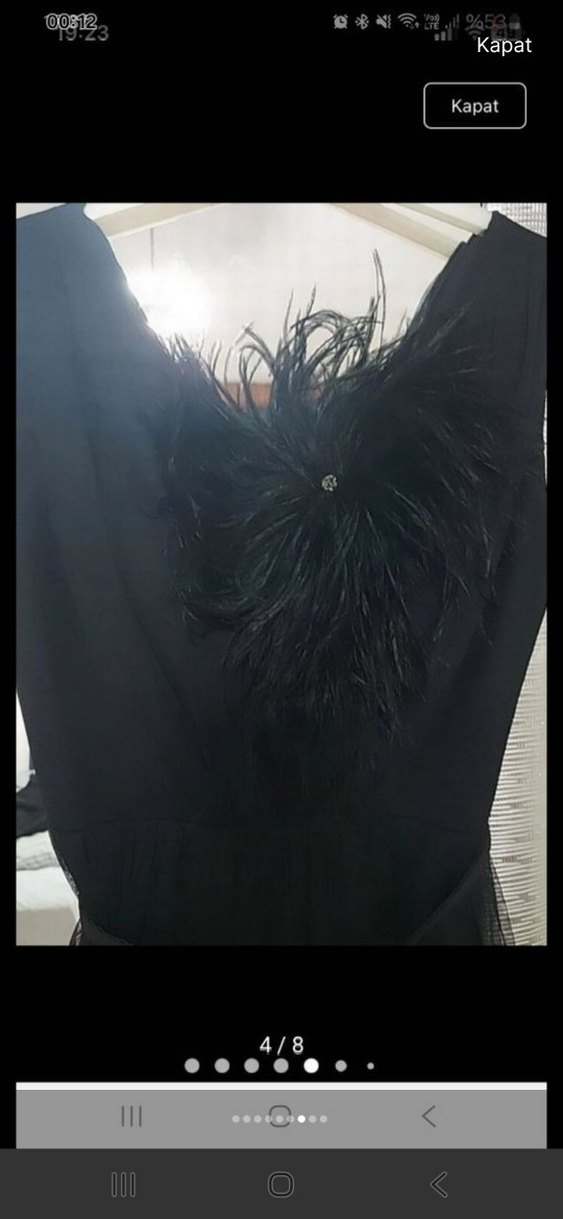 Uzun Siyah  Abiye Elbise - Görsel 2