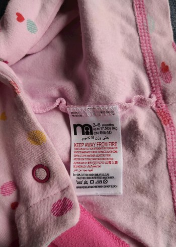 6 Ay Beden Mothercare Kız Bebek Tulum
