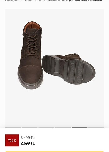 Erkek Kahverengi Süet Günlük Bot - Görsel 5