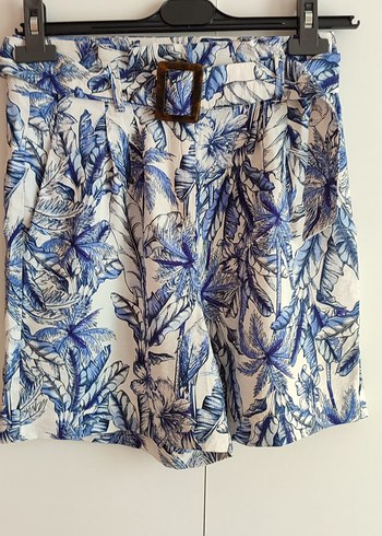 LC Waikiki Mavi Desenli LCW Vizyon Mini Şort