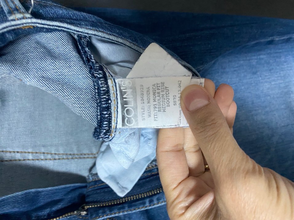 Parlak Mavi Kemerli Kadın Kot Pantolon - Görsel 5