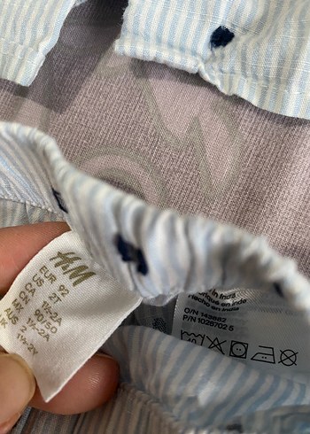H&M Hm Düğmeli Puantiyeli Kısa Kollu Bebek Kız Takımı