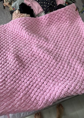 Pembe Örgü Çocuk Battaniyesi - Görsel 3