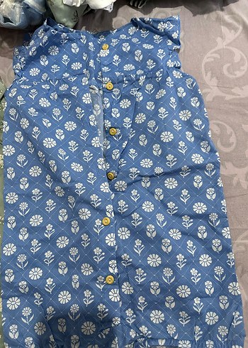 Hm Kızlar için düğmeli pamuklu tulumlar - Görsel 2