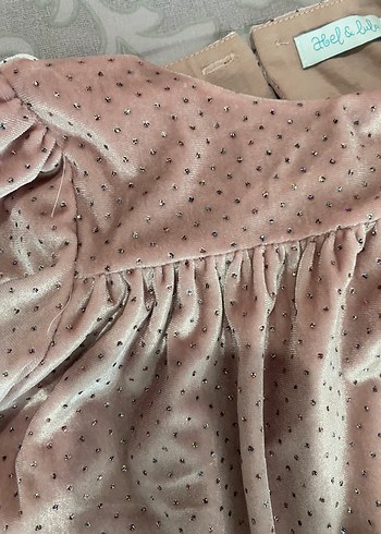 Pembe Kız Çocuk Uzun Kollu Fırfırlı Elbise - Görsel 2