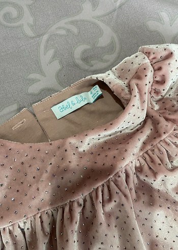 Pembe Kız Çocuk Uzun Kollu Fırfırlı Elbise - Görsel 3