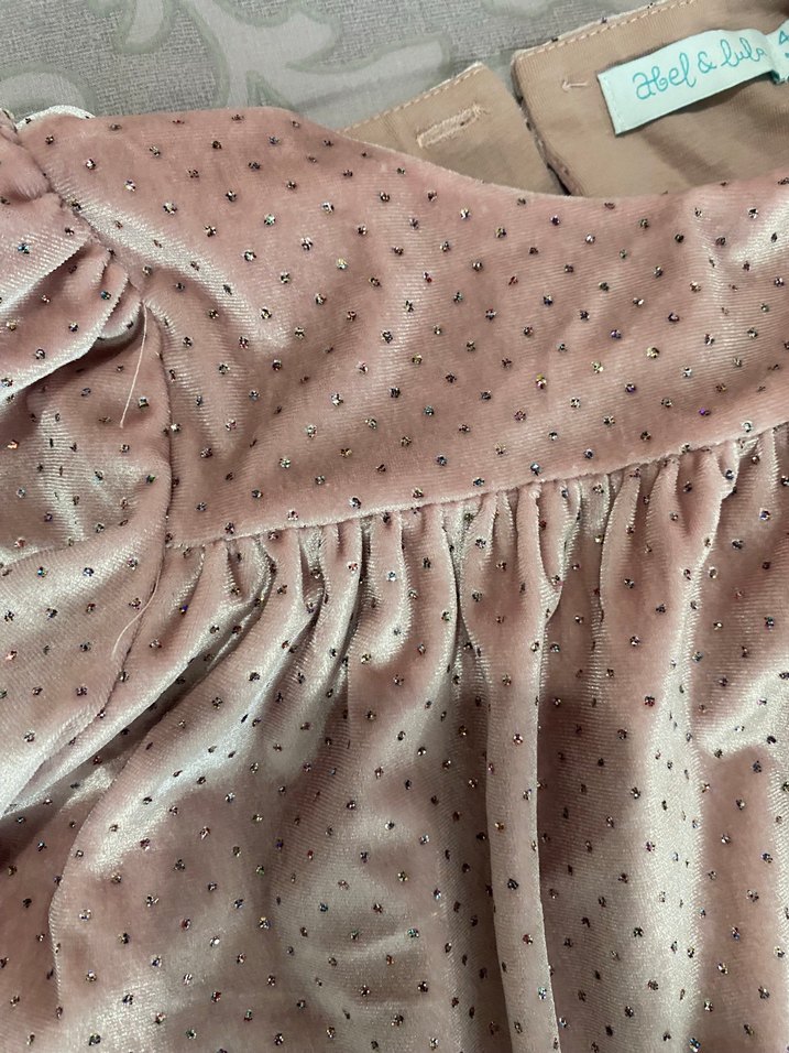 Pembe Kız Çocuk Uzun Kollu Fırfırlı Elbise - Görsel 2