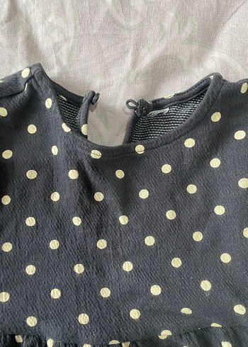 Uzun Kollu Puantiyeli Kız Çocuk Elbisesi - Görsel 2